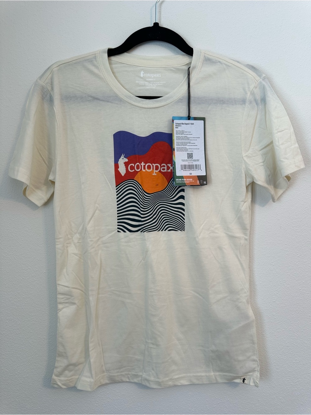 COTOPAXI Vibe Women’s Graphic Logo Tee Bone Size Small NWT